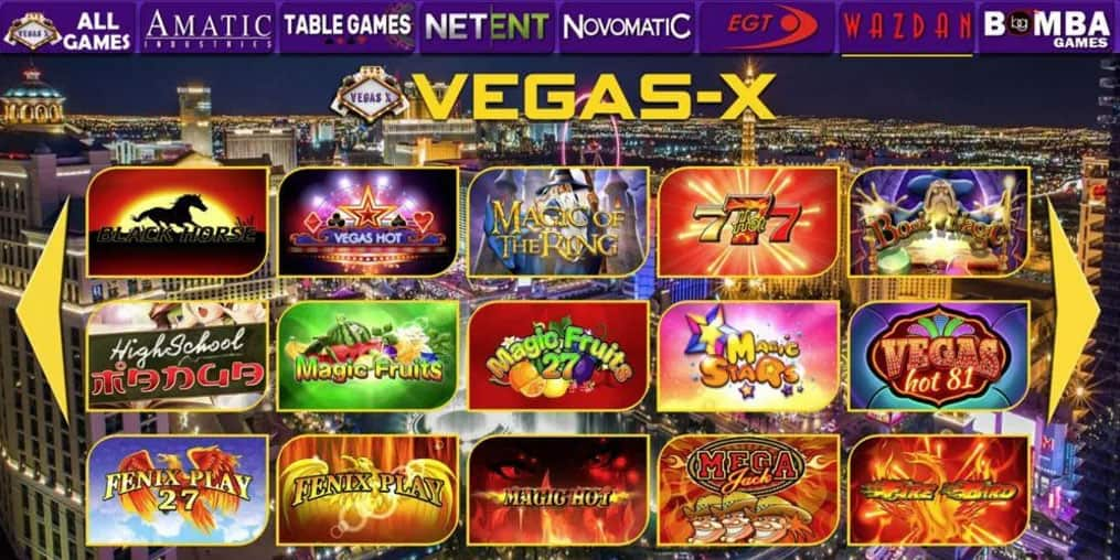 Vegas X mobile login