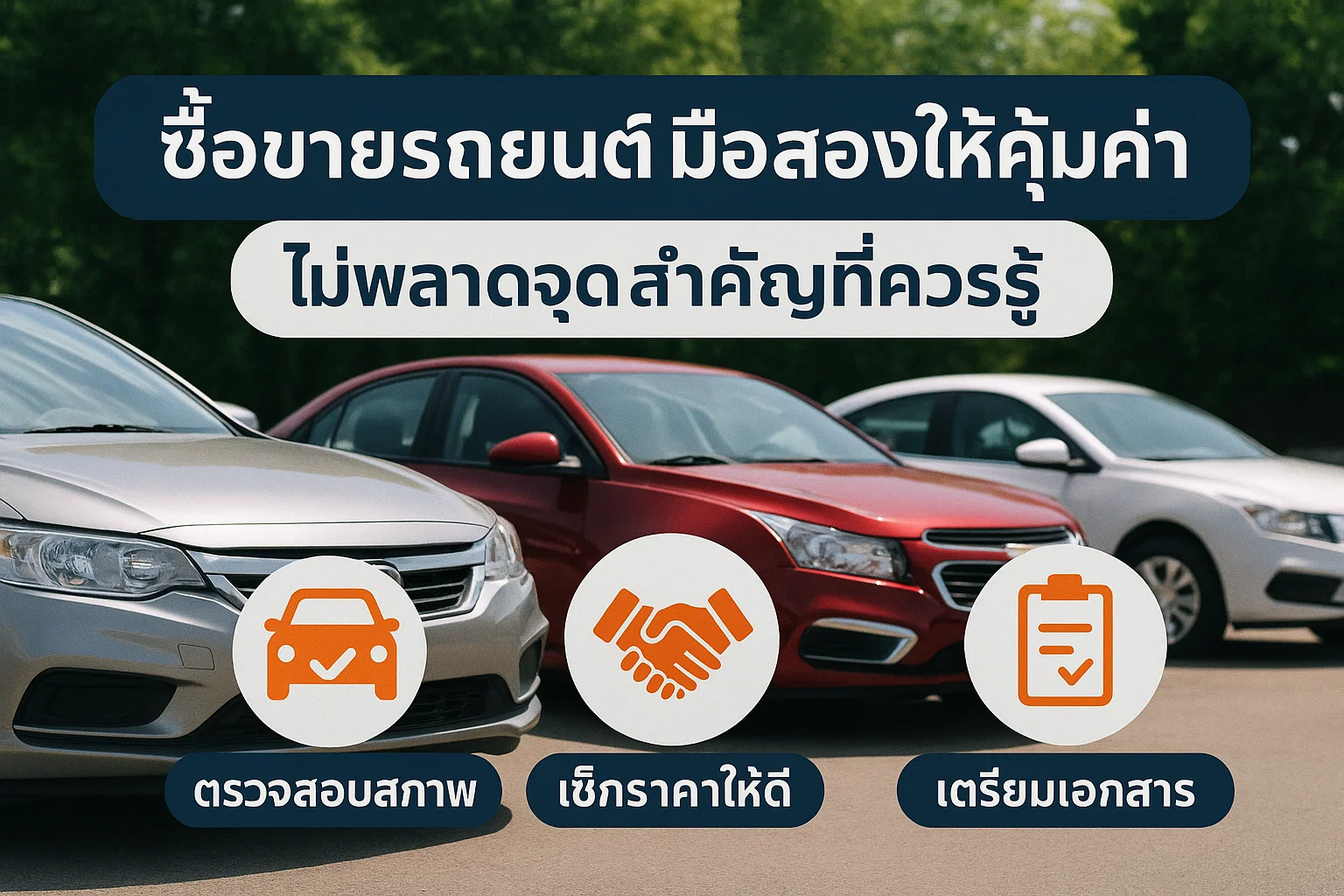 ซื้อขายรถยนต์มือสองให้คุ้มค่า ไม่พลาดจุดสำคัญที่ควรรู้